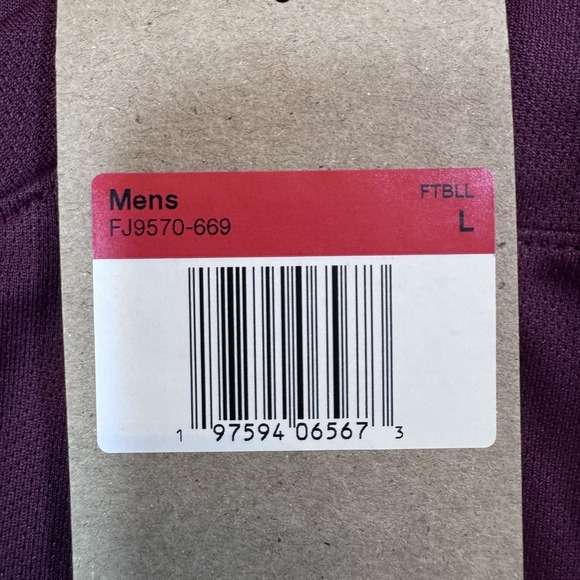 Nike Dri-FIT Shirt Mens Large Coaches Football Running Performance Maroon FJ9570 - Picture 11 of 14